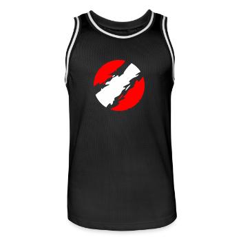 Georgien - Männer Basketball-Trikot - Schwarz/Weiß - Vorne - AI Model Male 185 dark (185cm)