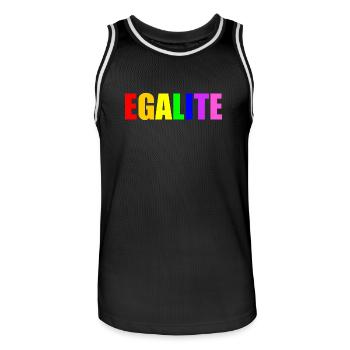 Equality - Men's Basketball Jersey - black/white - Front - AI Model Male 185 dark (185cm)