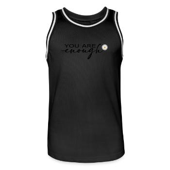 T-shirt You Are Enough Self Love - Maillot de basket Homme - noir/blanc - Devant - AI Model Male 185 dark (185cm)