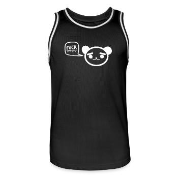 FUCK - Chibi japanisch - fakku - Männer Basketball-Trikot - Schwarz/Weiß - Vorne - AI Model Male 185 dark (185cm)