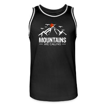escalade alpinisme alpinisme escalade sportive - Maillot de basket Homme - noir/blanc - Devant - AI Model Male 185 dark (185cm)