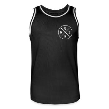Moin - Männer Basketball-Trikot - Schwarz/Weiß - Vorne - AI Model Male 185 dark (185cm)