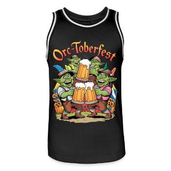Orc-toberfest - Maillot de basket Homme - noir/blanc - Devant - AI Model Male 185 dark (185cm)