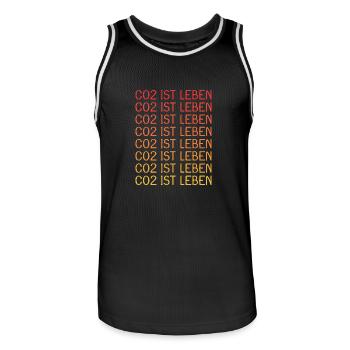 CO2 ist Leben - Männer Basketball-Trikot - Schwarz/Weiß - Vorne - AI Model Male 185 dark (185cm)