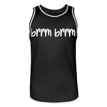 brrm brrm - Men's Basketball Jersey - black/white - Front - AI Model Male 185 dark (185cm)