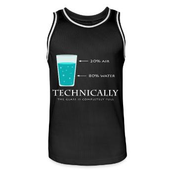 science - Men's Basketball Jersey - black/white - Front - AI Model Male 185 dark (185cm)