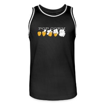 Popcorn Evolution - Männer Basketball-Trikot - Schwarz/Weiß - Vorne - AI Model Male 185 dark (185cm)