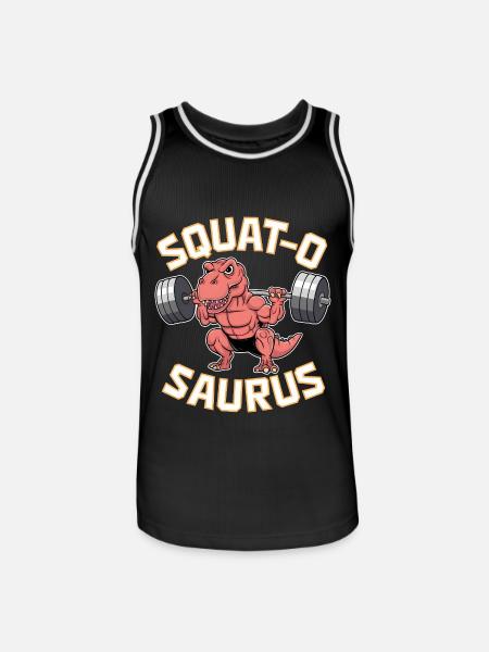 Squat-O Saurus - Men's Basketball Jersey - black/white