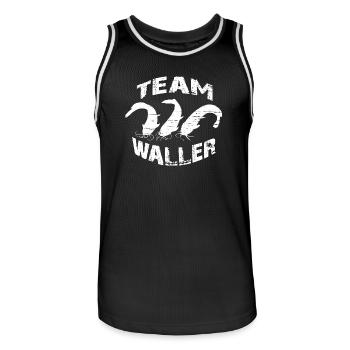Welsangler - Sportfischer - Männer Basketball-Trikot - Schwarz/Weiß - Vorne - AI Model Male 185 dark (185cm)