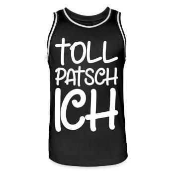 Tollpatsch Ich tollpatschig lustig tollpatschich - Männer Basketball-Trikot - Schwarz/Weiß - Vorne - AI Model Male 185 dark (185cm)