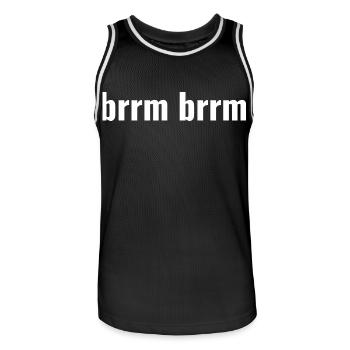 brrm brrm - Men's Basketball Jersey - black/white - Front - AI Model Male 185 dark (185cm)