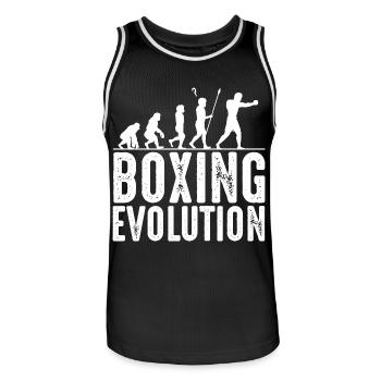 Boxer - Männer Basketball-Trikot - Schwarz/Weiß - Vorne - AI Model Male 185 dark (185cm)