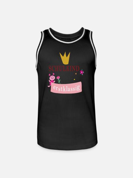 Schulkind erstklassig - Männer Basketball-Trikot - Schwarz/Weiß