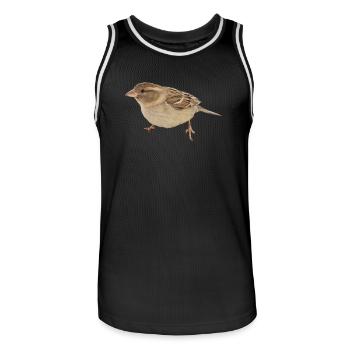 Vogel - Männer Basketball-Trikot - Schwarz/Weiß - Vorne - AI Model Male 185 dark (185cm)