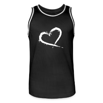 herz - Maillot de basket Homme - noir/blanc - Devant - AI Model Male 185 dark (185cm)
