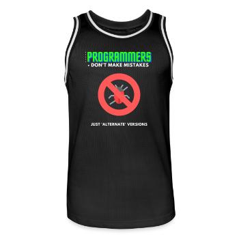 Programmierer Debugging T-Shirt Herren - Männer Basketball-Trikot - Schwarz/Weiß - Vorne - AI Model Male 185 dark (185cm)