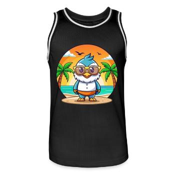 Lunettes de soleil Falcon Funny Cartoon Summer Beach - Maillot de basket Homme - noir/blanc - Devant - AI Model Male 185 dark (185cm)