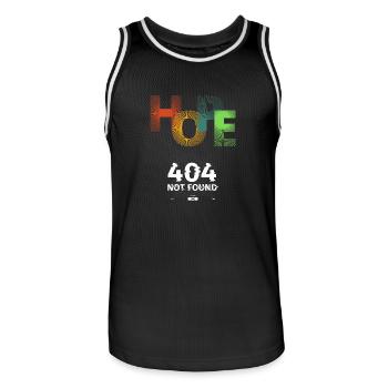 Hope not found 404 - Männer Basketball-Trikot - Schwarz/Weiß - Vorne - AI Model Male 185 dark (185cm)
