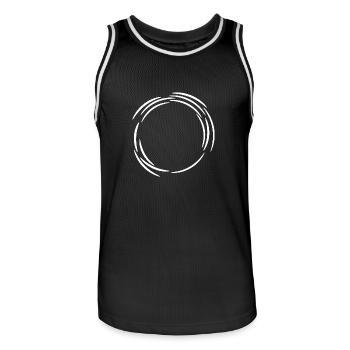 Kreis Design Symbol Weiß Linie Linien - Männer Basketball-Trikot - Schwarz/Weiß - Vorne - AI Model Male 185 dark (185cm)