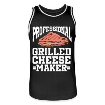 Cheese Making Cheese Lover - Männer Basketball-Trikot - Schwarz/Weiß - Vorne - AI Model Male 185 dark (185cm)