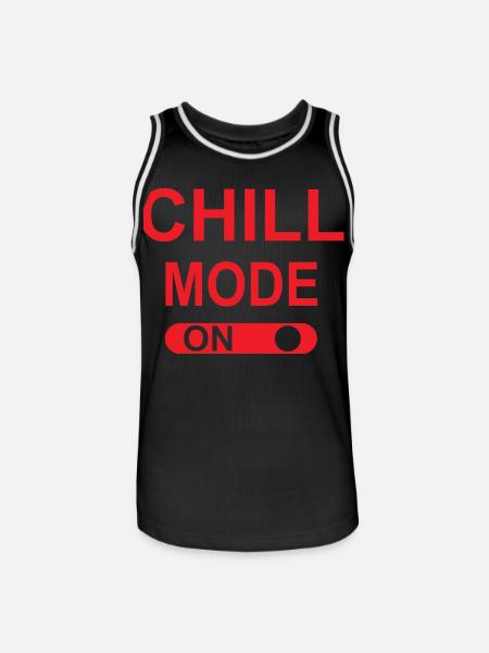 Chill mode ON - Maillot de basket Homme - noir/blanc