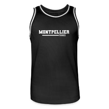 Montpellier | France - Maillot de basket Homme - noir/blanc - Devant - AI Model Male 185 dark (185cm)