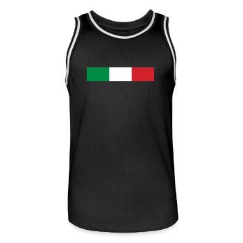 Italien-Banner - Männer Basketball-Trikot - Schwarz/Weiß - Vorne - AI Model Male 185 dark (185cm)