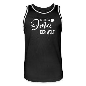 Beste Oma der Welt - Männer Basketball-Trikot - Schwarz/Weiß - Vorne - AI Model Male 185 dark (185cm)