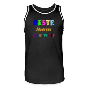 Beste Mutter der Welt - Männer Basketball-Trikot - Schwarz/Weiß - Vorne - AI Model Male 185 dark (185cm)