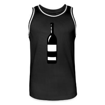 Wein Weinflasche Weißwein Rotwein Geschenk  - Männer Basketball-Trikot - Schwarz/Weiß - Vorne - AI Model Male 185 dark (185cm)