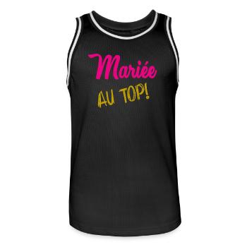 ICH KANN NICHT, ICH BIN VERHEIRATET - Männer Basketball-Trikot - Schwarz/Weiß - Vorne - AI Model Male 185 dark (185cm)