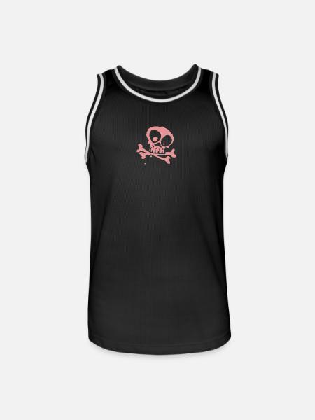bone - Männer Basketball-Trikot - Schwarz/Weiß