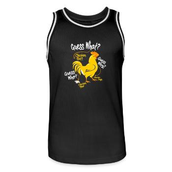 Lustiges Rate mal - niemand interessiert es - Männer Basketball-Trikot - Schwarz/Weiß - Vorne - AI Model Male 185 dark (185cm)