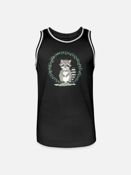 racoon - Men's Basketball Jersey - black/white