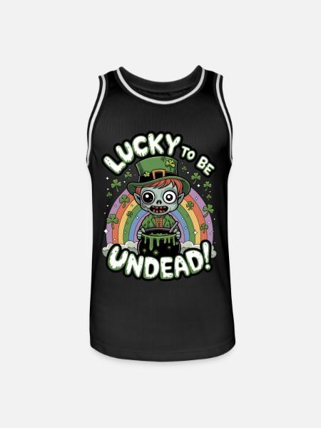 Lucky To Be Undead! - Men's Basketball Jersey -