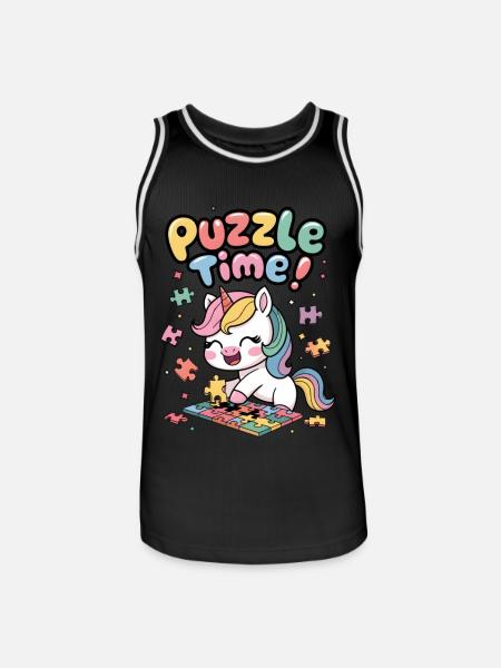 Puzzle Time! - Men's Basketball Jersey -