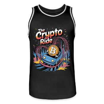 Le Crypto Ride - Maillot de basket Homme - noir/blanc - Devant - AI Model Male 185 dark (185cm)