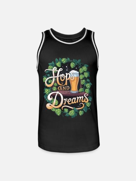 Hops And Dreams - Men's Basketball Jersey - black/white