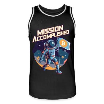 Mission erfüllt - Männer Basketball-Trikot - Schwarz/Weiß - Vorne - AI Model Male 185 dark (185cm)