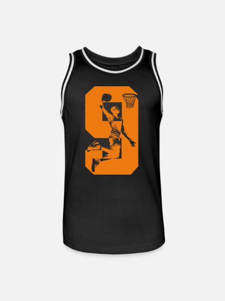NUMBER 9 BASKETBALL 9TH BIRTHDAY - Men's Basketball Jersey - black/white