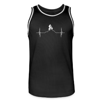 Heartbeat VTT Heartbeat - Maillot de basket Homme - noir/blanc - Devant - AI Model Male 185 dark (185cm)