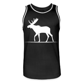 Canada Moose Backcountry Camping Moose Loon Maple - Maillot de basket Homme - noir/blanc - Devant - AI Model Male 185 dark (185cm)