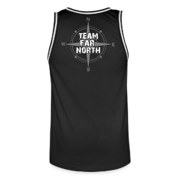 Team Far North | Nordland | Norden - Männer Basketball-Trikot - Schwarz/Weiß - Hinten - AI Model Male 185 dark (185cm)
