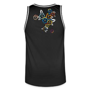 Printemps de la pensée - Maillot de basket Homme - noir/blanc - Dos - AI Model Male 185 dark (185cm)