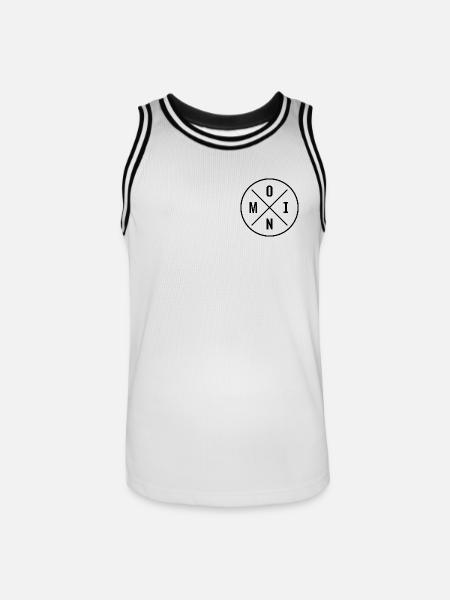 MOIN - Männer Basketball-Trikot - Weiß/Schwarz