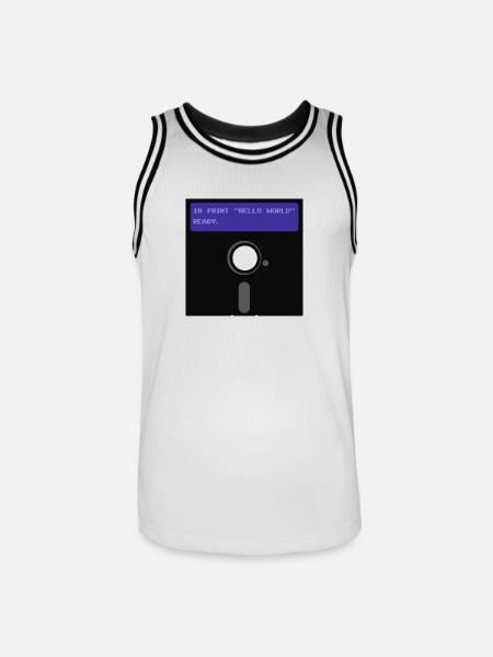 floppy disk - Men's Basketball Jersey - white/black