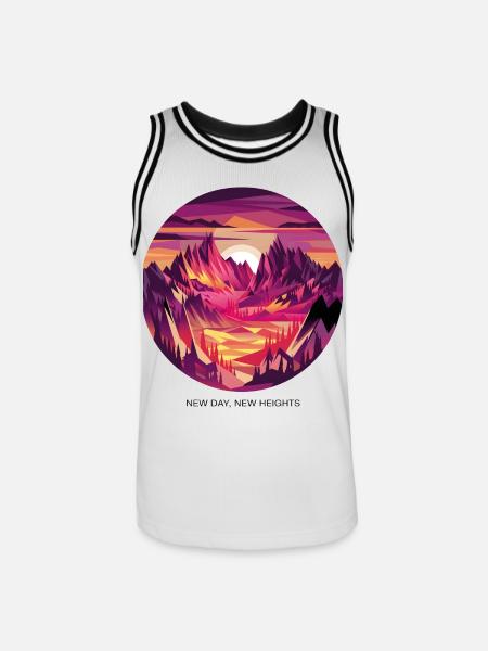 New Day, New Heights - Men's Basketball Jersey - white/black