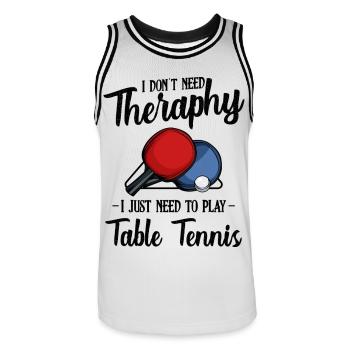 Ping-pong - Maillot de basket Homme - blanc/noir - Devant - AI Model Male 185 dark (185cm)