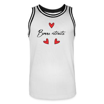 RETRAITE. RETRAITE. RETRAITEE. BONNE RETRAITE - Maillot de basket Homme - blanc/noir - Devant - AI Model Male 185 dark (185cm)