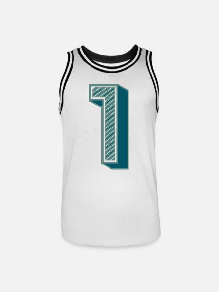 1. 1 YEAR. 1st ANNIVERSARY - Men's Basketball Jersey - white/black